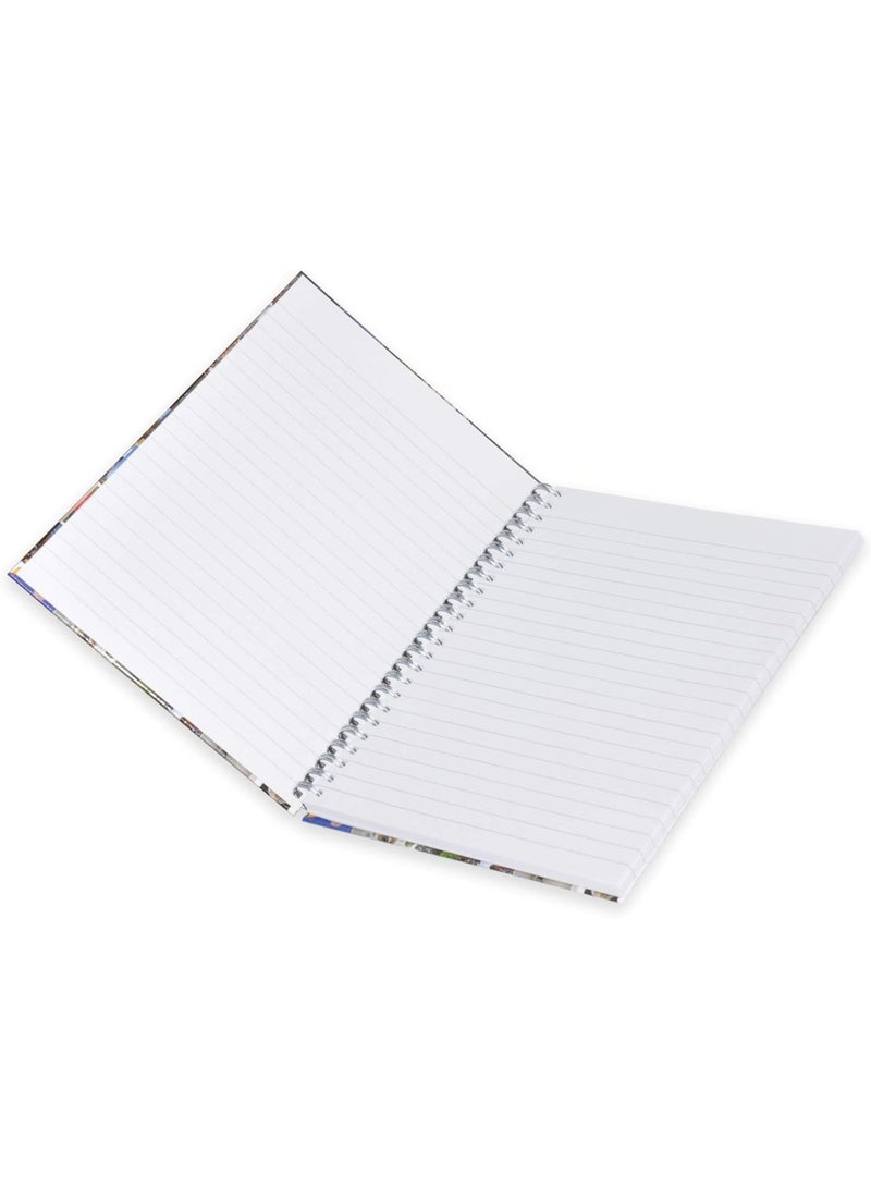FIS Spiral Hard Cover Notebook, A5 Size(14.8x21cm), Single Line Ruling, 100 Sheets, Pack of 5 Pieces-FSNBSA51903 - Image 2